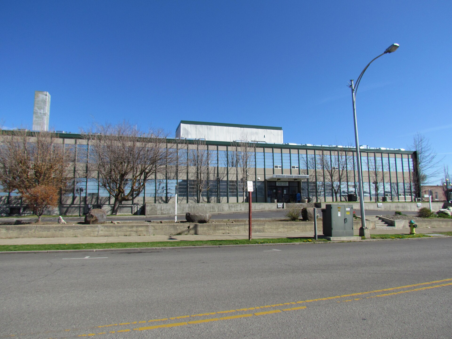 The brick Kittitas County Courthouse building in downtown Ellensburg, the county seat of Kittitas County, Washington.