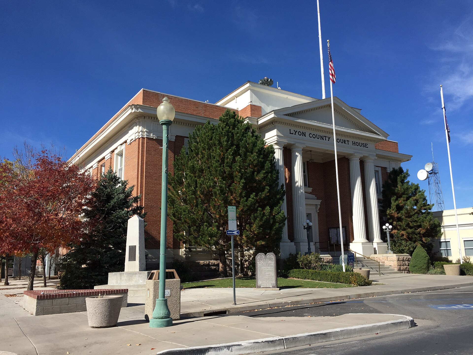 The historic Lyon County Courthouse on Main Street in Yerington, Lyon County, Nevada.